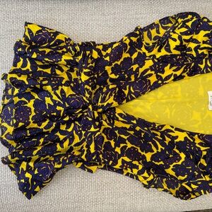 ALC Vibrant Yellow and Purple Floral Top